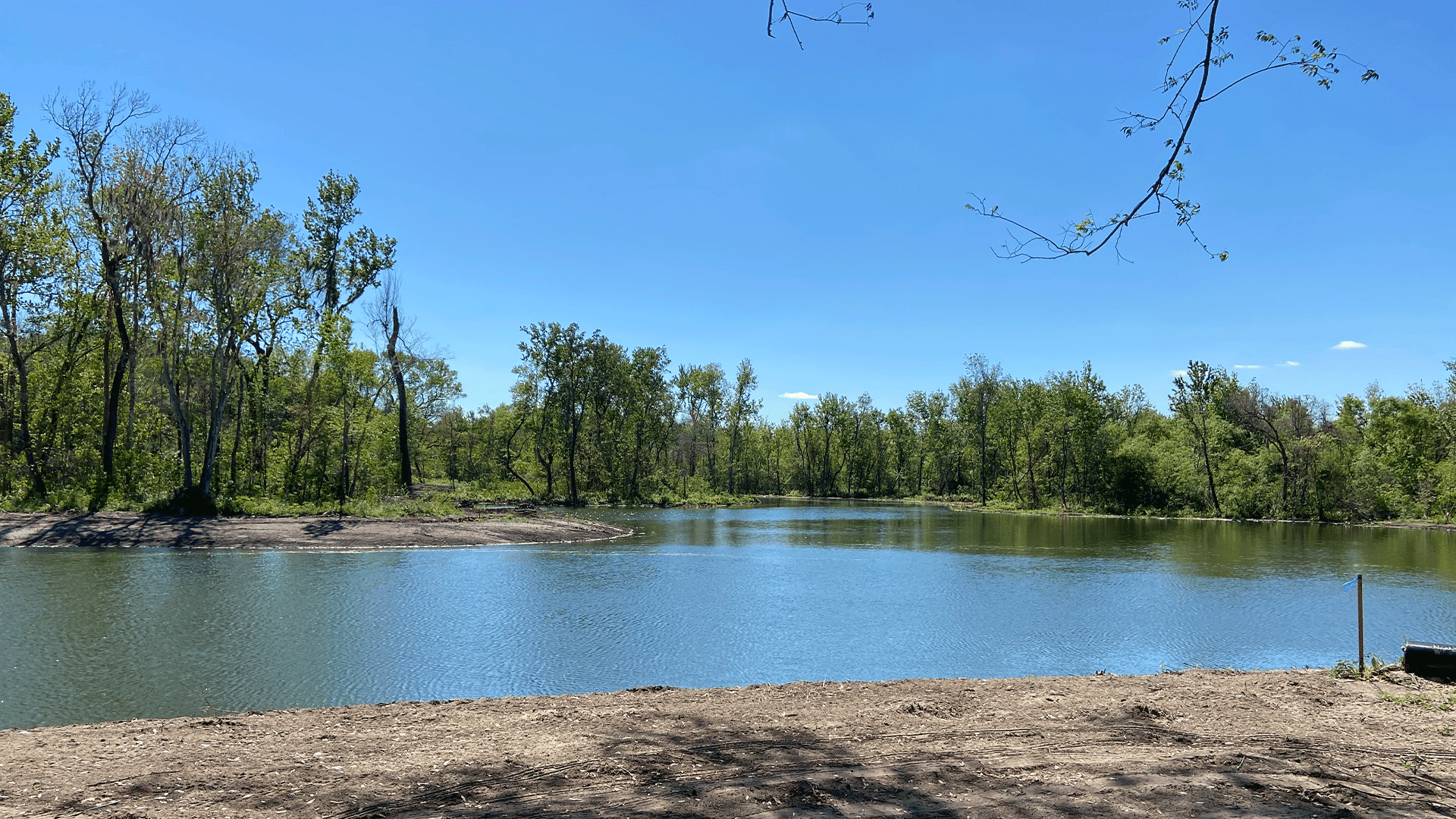 Overlooking a lagoon